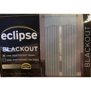 New Eclipse Thermaliner Blackout White Curtain One Panel 42" X 84"